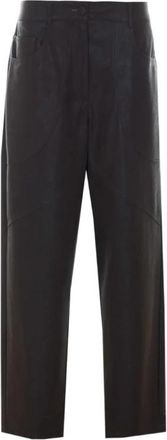 Liu Jo Wf 6144 E1157 X0787 Broek - Dames - Straight fit broeken - Bruin - L - Leer - Broeken