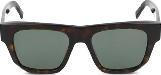 Givenchy Occhiali da sole squadrati con effetto tartarugato - Nero