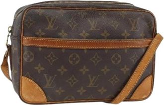 Louis Vuitton Pre-owned Monogram Canvas Schoudertas - Dames - Vintage Schoudertas - Bruin - ONE Size - Leer - Vintage