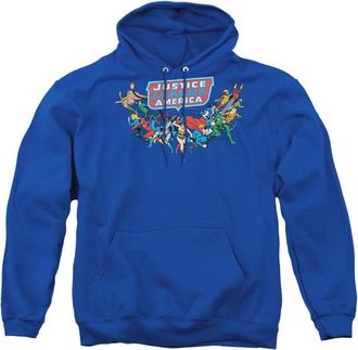 Gildan DC Comics Here They Come Adult Pull Over Hoodie / Hooded Sweatshirt