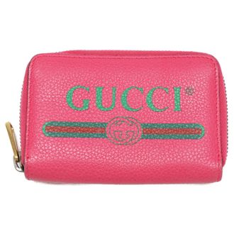 Gucci Pink Leather Coin Purse/Coin Case (Pre-Owned)