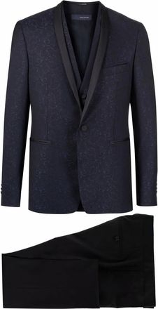 Tagliatore Completo monopetto con stampa paisley - Blu