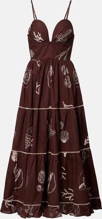 Poupette St Barth Milena printed cotton maxi dress