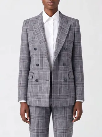 Tagliatore Blazer doppiopetto in lana e seta con motivo check