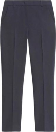 Max Mara Cropped Broeken - Dames - Vrijetijds broeken - Blauw - L - Katoen - Broeken