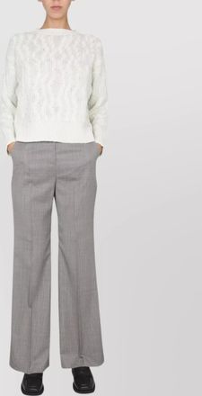 Fabiana Filippi virgin wool houndstooth wide-leg trousers