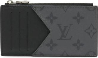 Louis Vuitton Pre-owned Monogram Eclipse Reverse Coin Card Holder - Dames - Vintage Accessoires - Grijs - ONE Size - Vintage