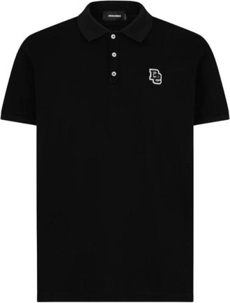 Dsquared2 Tennis Fit Polo Shirt - Heren - Polos - Zwart - XL - Katoen - Tops