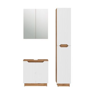 Vicco Juego De Muebles De Ba&ntilde;o De 3 Piezas Lotta, Blanco, 3 Piezas, Vicco