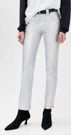Free People Oracle Metallic Jeans In Divine
