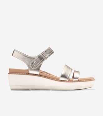 Cole Haan Womens &Oslash;riginal Grand Peyton Flatform Sandals - Gold Size 10.5