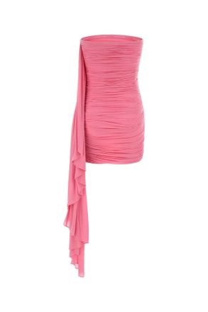 Alexander Wang Womens Asymmetric Ruched Strapless Mini Dress Begoniapink Abiti