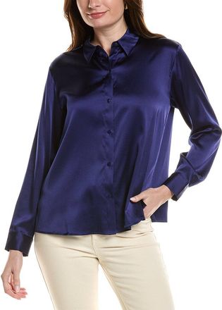 Eileen Fisher Eileen Fisher Classic Collar Silk-Blend Shirt