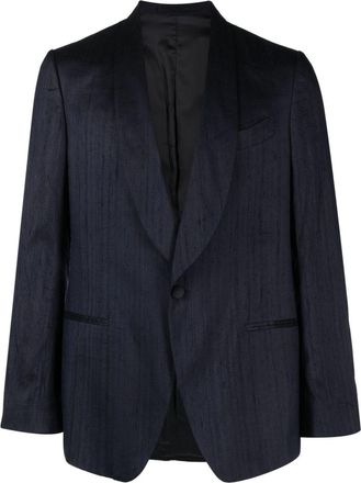Lardini single-breasted silk blazer - men - Silk/Viscose/Cupro - 54 - Blue