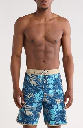 Quiksilver Jetty Bloom 19 Board Shorts in Dark Denim at Nordstrom, Size 38