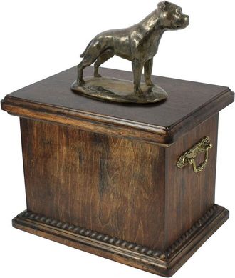 OEM Staffordshire Bull Terrier, Staffik, Staffi Iii - Urna Para Cenizas De Perro, Urna Con Estatuilla, Urna Elegante En Estilo Cl&aacute;sico De La Marca Art-dog