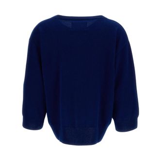 Extreme Cashmere V-neck Cashmere Jumper - female - Extreme Cashmere - Cashmere Knitwear - Blue - ONE SIZE - Knitwear