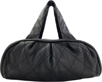 Chanel Black Leather Boston Bag (Pre-Owned)