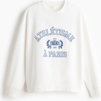 H&M Sweatshirt mit Motiv - White