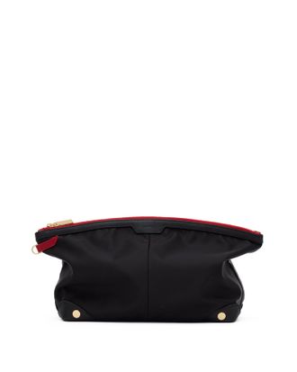 Hammitt Hammitt Nicky Cosmetic Pouch Black Nylon Gold Red Zip Lrg
