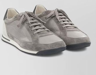 Brunello Cucinelli low sneakers suede panels rubber sole