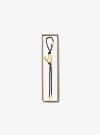 Michael Kors Initial Gold-Tone and Speckled Cord Bag Charm