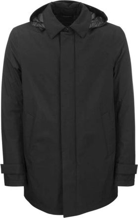 Herno Winddichte Waterdichte Ademende Jas - Heren - Trenchcoats - Zwart - 2XL - Polyester - Jassen