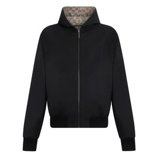 Gucci Hoodies & sweatvesten, Heren, Zwart, XL, Katoen, Reversible Bomber Jacket