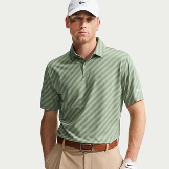 Nike Mens Velocity Dri-FIT Striped Golf Polo in Green | IO1179-370