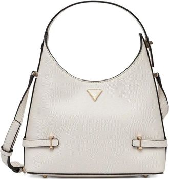 Guess Co logo-plaque satchel bag - women - Polyurethane - One Size - Neutrals