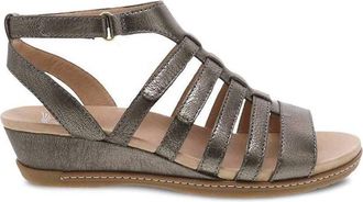 Dansko Womens Athena Small Wedge Sandals In Pewter