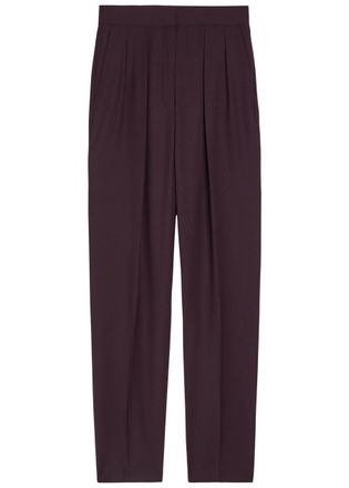 Roksanda Ilincic Ragosta Wool Trousers - Burgundy - 14 (UK14 / L)