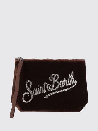 MC2 Saint Barth Mini borsa a mano Aline in ciniglia con logo ricamato