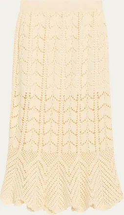 Zimmermann Awaken Lace Crochet Maxi Skirt