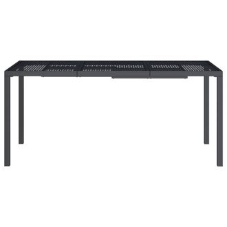 Berkfield Home Garden Table Anthracite 165x80x72 cm Steel in Black | Size: 165 x 80 x 72 cm