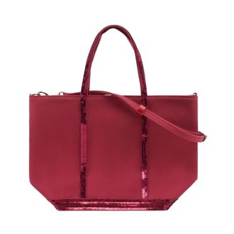 Vanessa Bruno Canvas S Zipped Cabas Tote - Dames - Shoppers - Rood - ONE Size - Katoen - Tassen