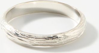 Bleue Burnham Mens Oak silver ring