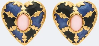 Saint Laurent Pendientes de clip adornados