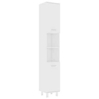 vidaXL Mobile Da Bagno Bianco 30x30x179 Cm In Legno Multistrato - Vidaxl
