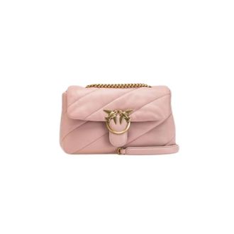 Pinko Pinko - Classic Love Bag Puff - Dames - Tassen - Roze - Maat: ONE Size Katoen