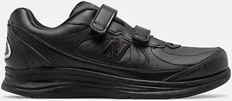New Balance Womens 577 Hook And Loop Walking Shoes In Black