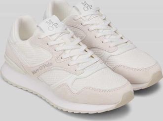 Marc O'Polo Low Top Sneaker aus Leder und recyceltem Polyester Modell MAXIMA in Offwhite, Gr&ouml;&szlig;e 36