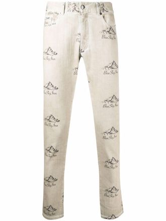 Blue Sky Inn logo print trousers - Neutrals