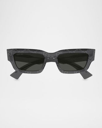 Gucci Men & apos;s Gucci Miami 52mm Rectangular Plastic Sunglasses