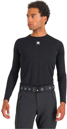 Sportful Merino Baselayer Lichtgewicht Wol Top - Heren - Thermokleding winter - Zwart - L - Wol - Fitness