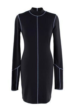 McQ by Alexander McQueen Black Neoprene Bodycon Mini Dress Size XS