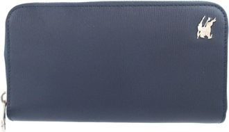 Burberry Navy Leather Long Wallet (Bi-Fold) (Pre-Owned)