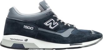 New Balance Mesh Panel Sneakers met Logo Borduursel - Heren - Sneakers - Blauw - 44 EU - Leer - Schoenen