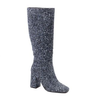 Corkys Footwear Womens Yolo Glitter Boots - Wide Calf In Sapphire Blue