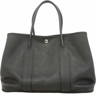 Herm&egrave;s Black Negonda Leather Tote Bag (Pre-Owned)